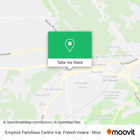 Emplois Familiaux Centre Var map