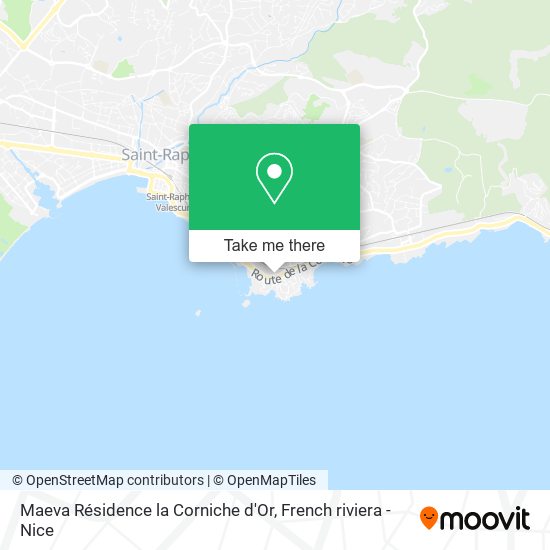 Mapa Maeva Résidence la Corniche d'Or