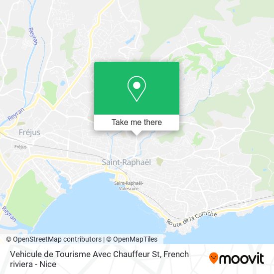 Vehicule de Tourisme Avec Chauffeur St map