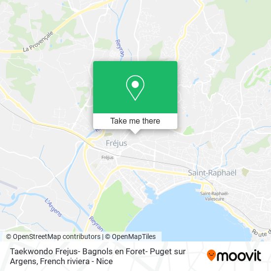 Taekwondo Frejus- Bagnols en Foret- Puget sur Argens map