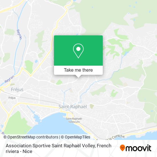 Mapa Association Sportive Saint Raphaël Volley