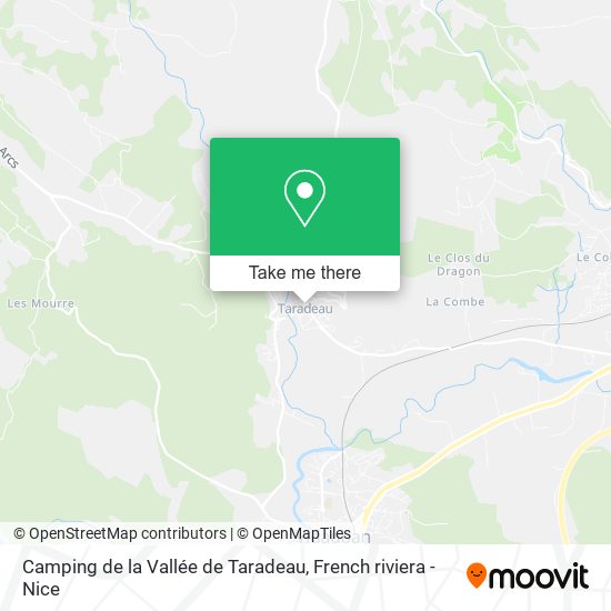 Camping de la Vallée de Taradeau map