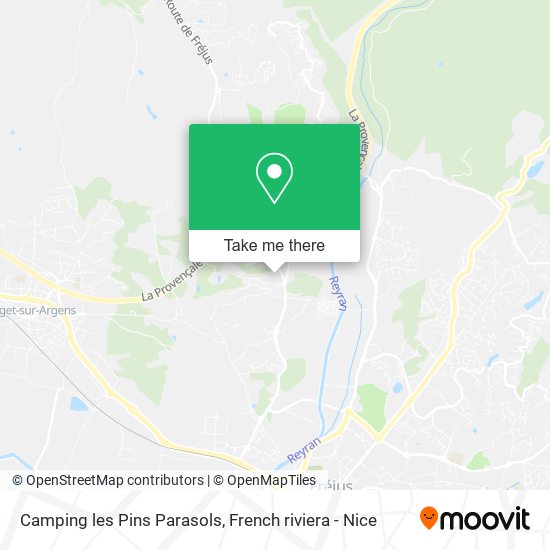 Camping les Pins Parasols map