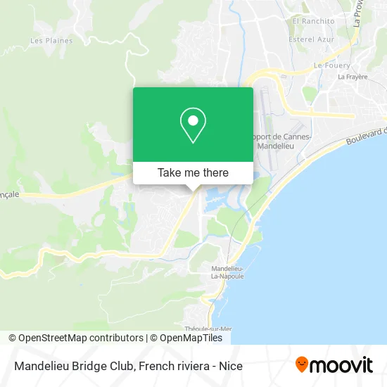 Mandelieu Bridge Club map