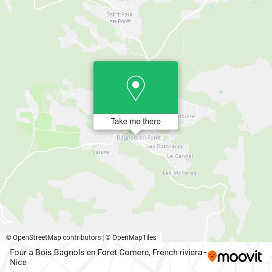 Four a Bois Bagnols en Foret Comere map