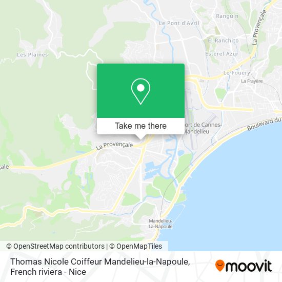 Mapa Thomas Nicole Coiffeur Mandelieu-la-Napoule