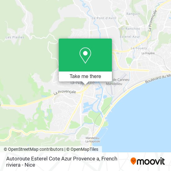 Mapa Autoroute Esterel Cote Azur Provence a