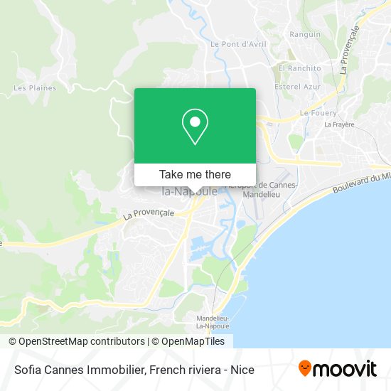 Sofia Cannes Immobilier map