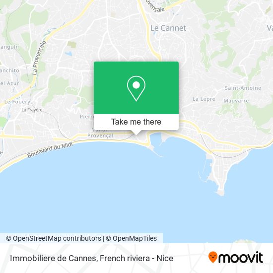 Immobiliere de Cannes map