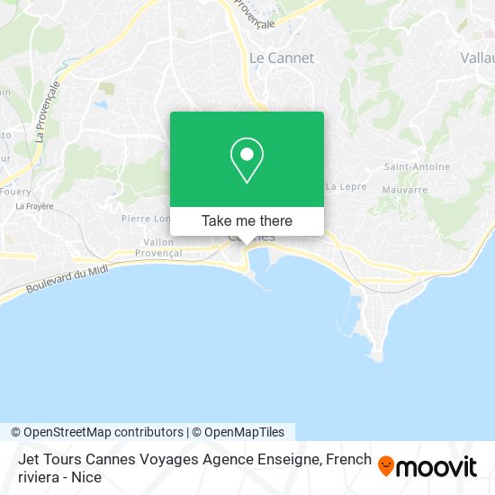 Mapa Jet Tours Cannes Voyages Agence Enseigne