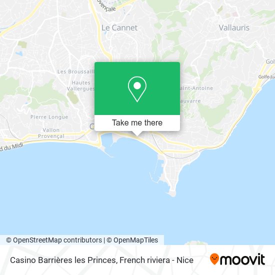 Casino Barrières les Princes map