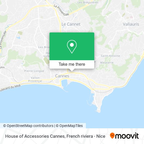 House of Accessories Cannes map