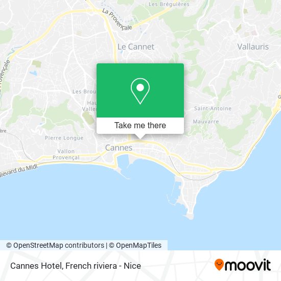 Cannes Hotel map