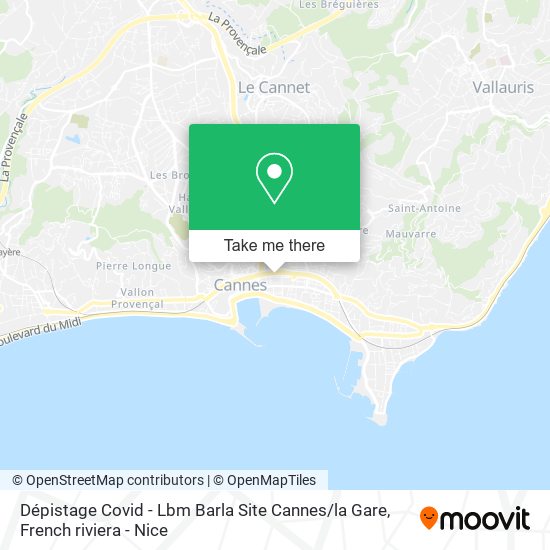 Mapa Dépistage Covid - Lbm Barla Site Cannes / la Gare