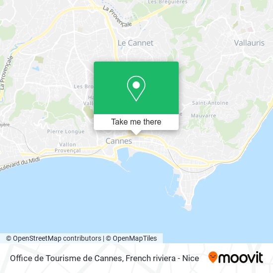 Office de Tourisme de Cannes map