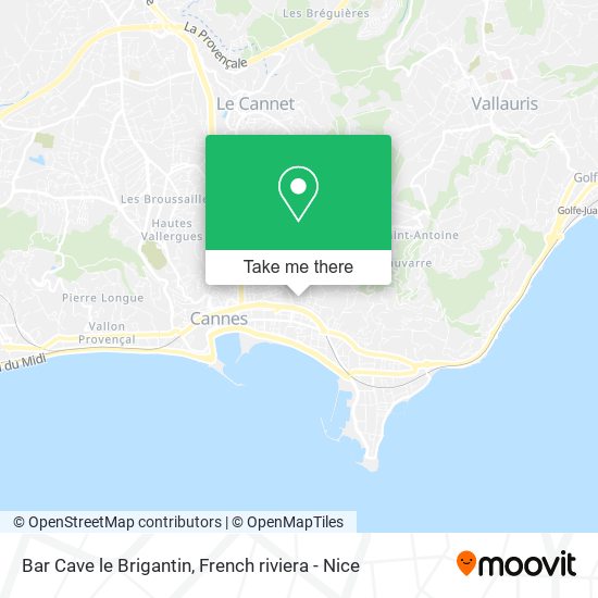 Bar Cave le Brigantin map