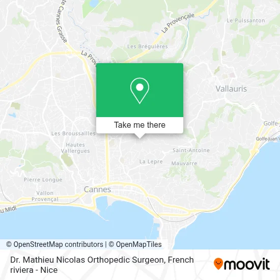 Dr. Mathieu Nicolas Orthopedic Surgeon map