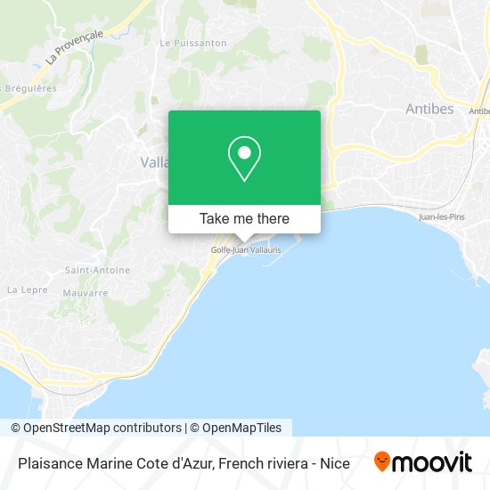 Mapa Plaisance Marine Cote d'Azur