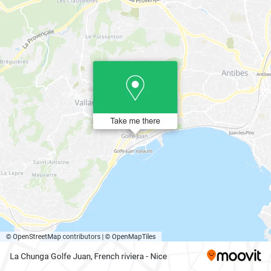 La Chunga Golfe Juan map