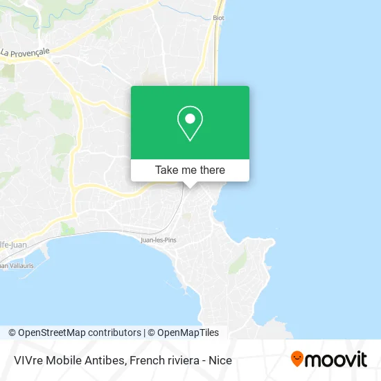 VIVre Mobile Antibes map