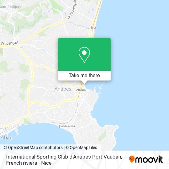 Mapa International Sporting Club d'Antibes Port Vauban