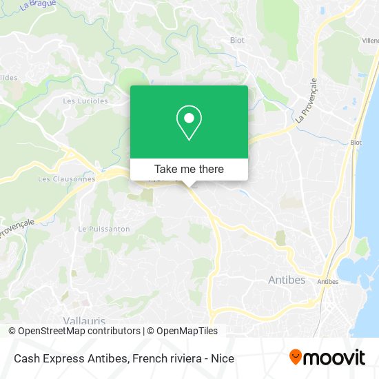 Cash Express Antibes map