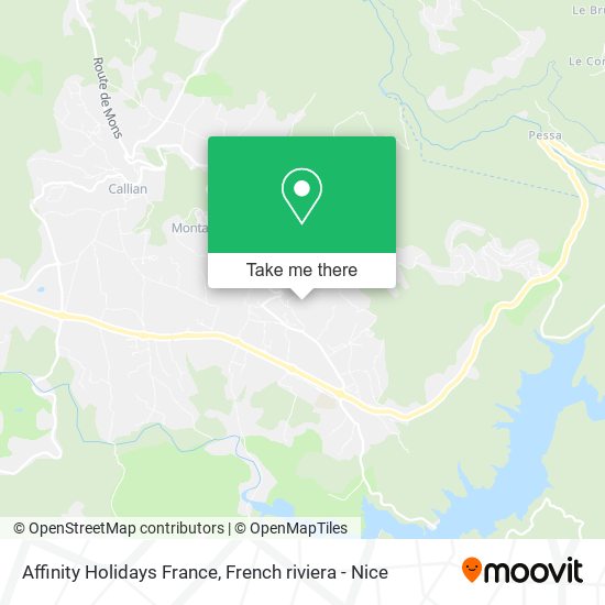 Mapa Affinity Holidays France