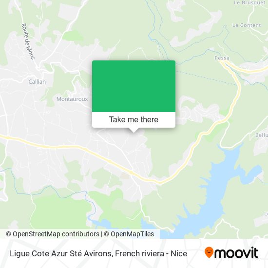 Mapa Ligue Cote Azur Sté Avirons