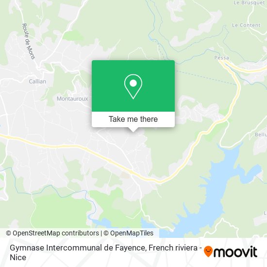 Mapa Gymnase Intercommunal de Fayence