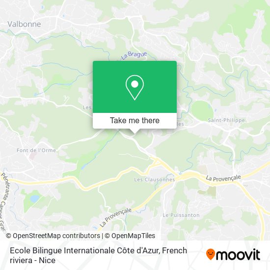Ecole Bilingue Internationale Côte d'Azur map