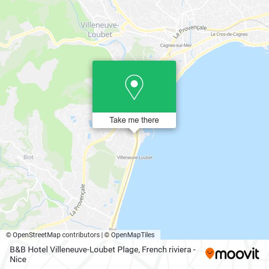 B&B Hotel Villeneuve-Loubet Plage map