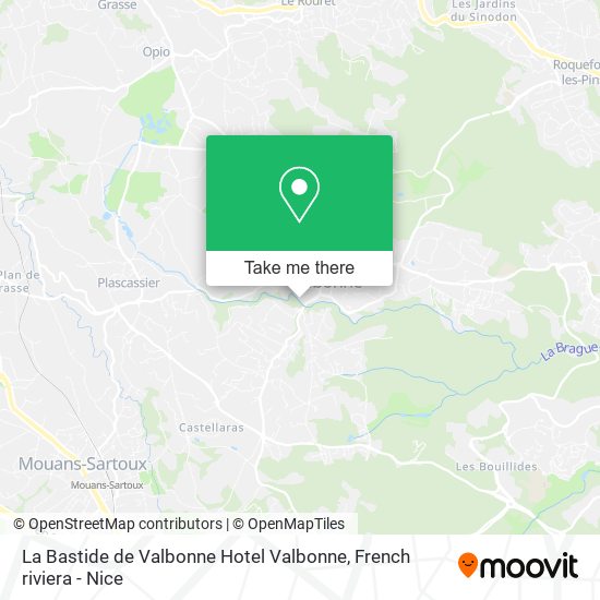 Mapa La Bastide de Valbonne Hotel Valbonne