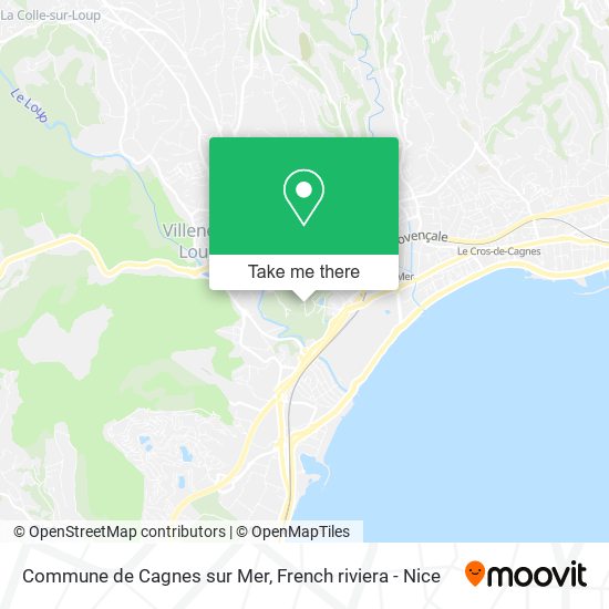 Mapa Commune de Cagnes sur Mer