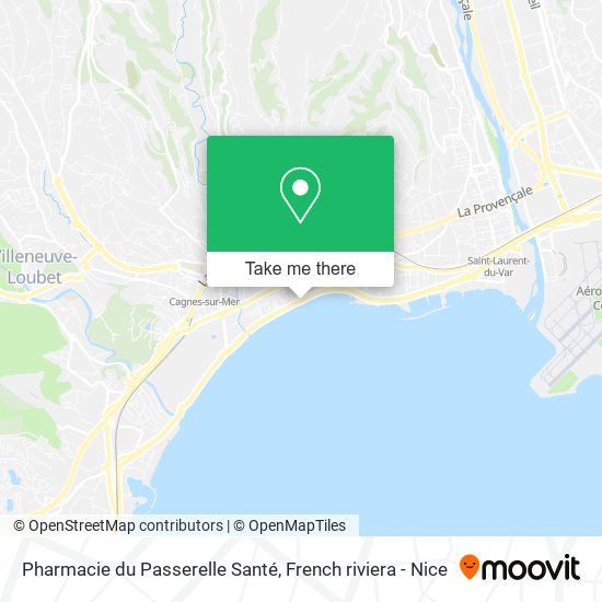 Mapa Pharmacie du Passerelle Santé