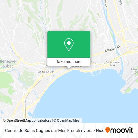 Mapa Centre de Soins Cagnes sur Mer