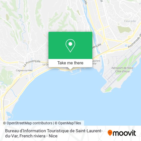 Mapa Bureau d'Information Touristique de Saint-Laurent-du-Var