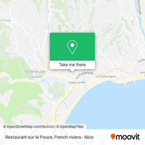 Restaurant sur le Pouce map