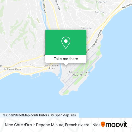 Nice-Côte d'Azur-Dépose Minute map