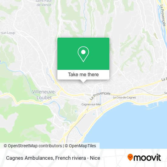 Cagnes Ambulances map