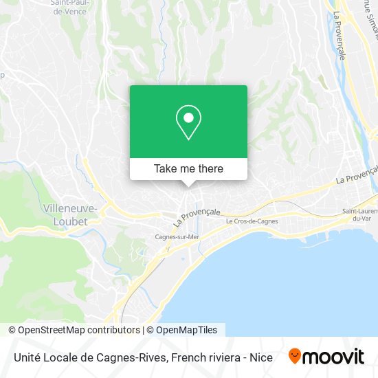 Mapa Unité Locale de Cagnes-Rives