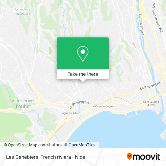 Les Canebiers map