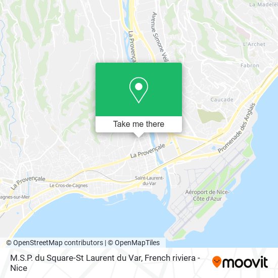 M.S.P. du Square-St Laurent du Var map