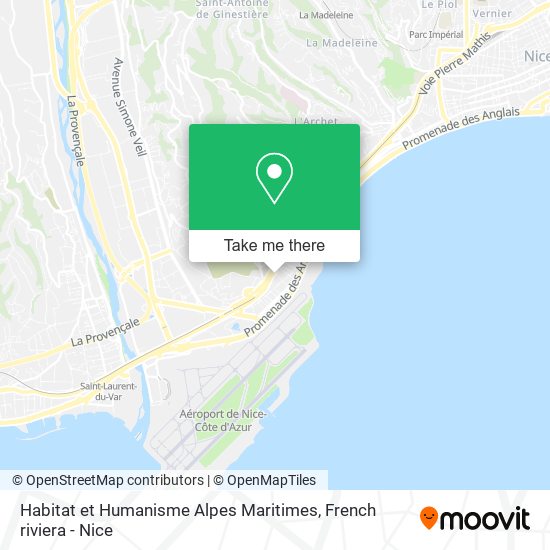 Mapa Habitat et Humanisme Alpes Maritimes