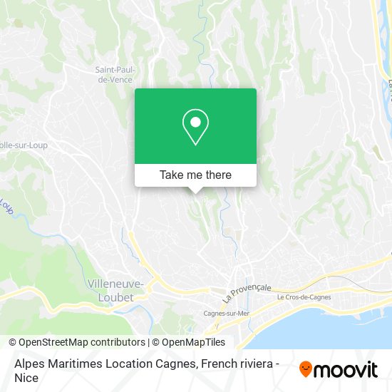 Alpes Maritimes Location Cagnes map