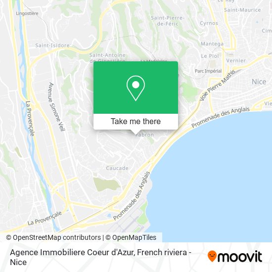 Agence Immobiliere Coeur d'Azur map