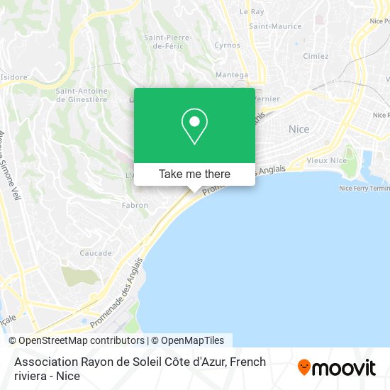 Association Rayon de Soleil Côte d'Azur map