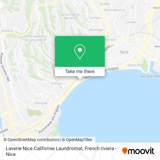Laverie Nice Californie Laundromat map