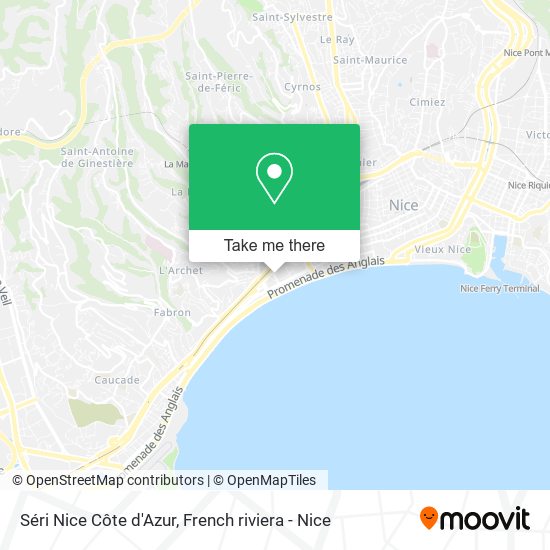 Séri Nice Côte d'Azur map