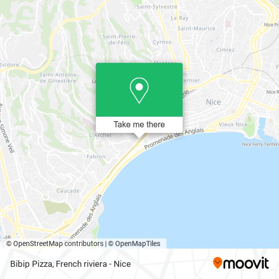 Bibip Pizza map