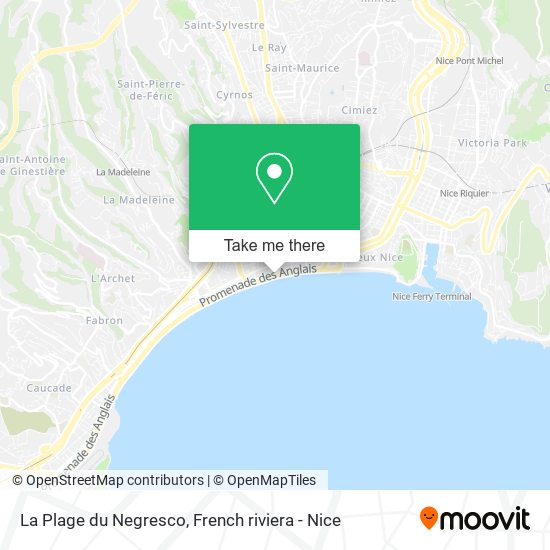 Mapa La Plage du Negresco